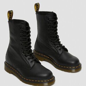 Dr. Martens Black Boots with Yellow Stitching